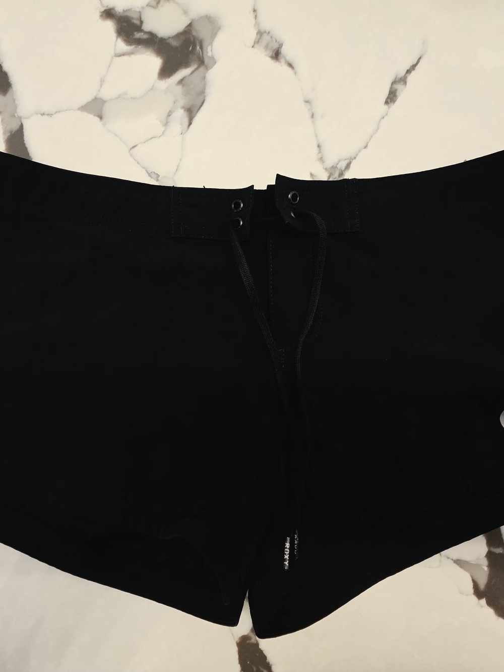 Roxy Black 2" Swim Shorts with Branded Waist Tag